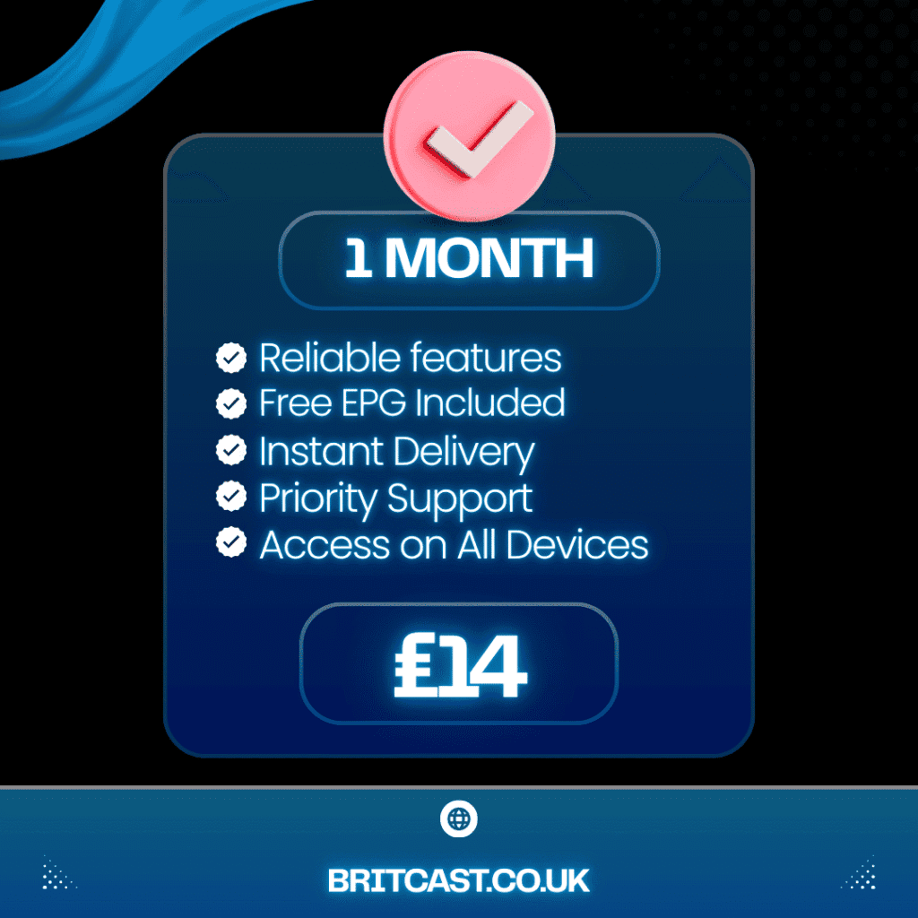 1 month iptv subscription UK plan for Firestick and Smart TV
