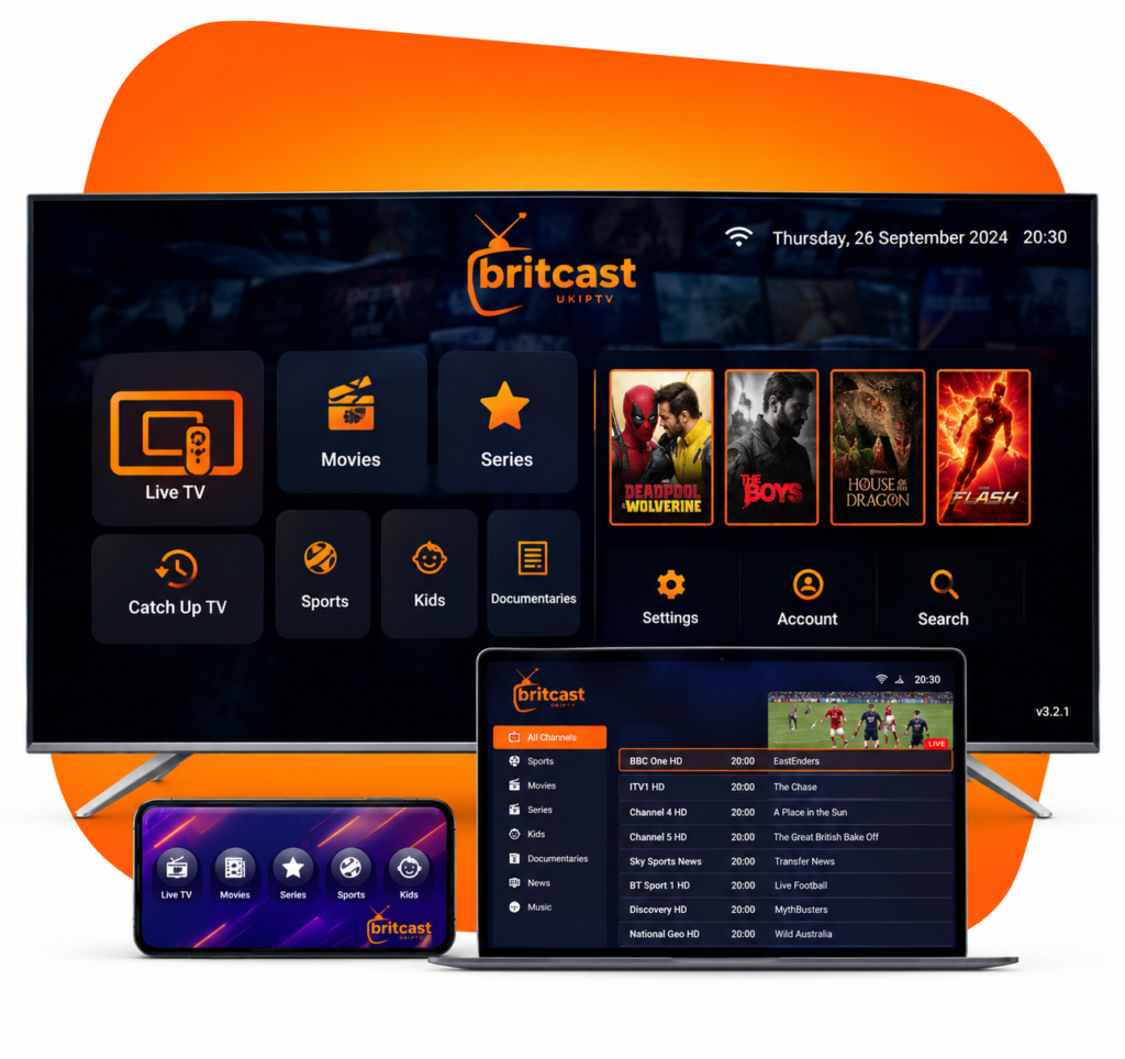 British IPTV streaming on a Smart TV