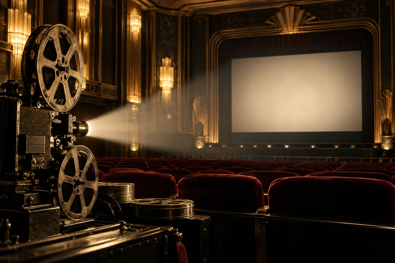 Classic cinema projector for a best movies of all time watchlist